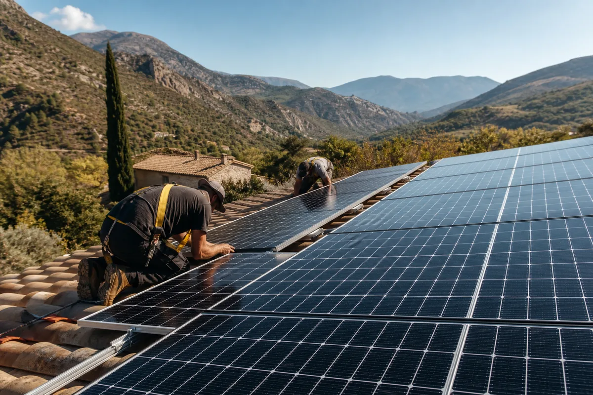 Installation de panneaux photovoltaïques